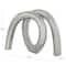 11.5" Silver Ceramic Abstract Rounded Loop Sculpture